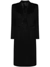 Tom Ford Double-breasted Coat In Black