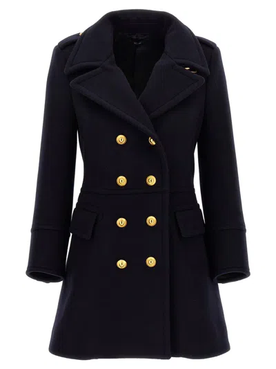 Tom Ford Double-breasted Coat In Black