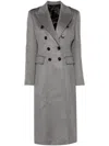 Tom Ford Double Breasted Felt Martingale Coat In Grey
