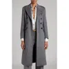 Tom Ford Double Breasted Felt Martingale Coat In Ig344 Mid Grey Melange