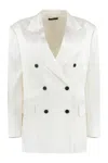 Tom Ford Fluid Double-breasted Satin Blazer