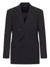 Tom Ford High Twist Double Breasted Wool Jacket Clothing In Black