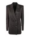 Tom Ford Double-breasted Jacket In Black