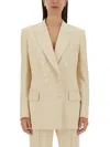 Tom Ford Structured Double-breasted Jacket With Mother Of Pearl Buttons In Multi