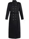 Tom Ford Double-breasted Long Coat In Black