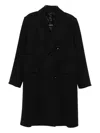 Tom Ford Double-breasted Peak-lapel Coat In Black