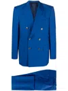 Tom Ford Double-breasted Suit In Blue