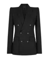 Tom Ford Sharp Herringbone Double Breasted Jacket In Black