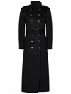 Tom Ford Double-breasted Long Coat In Black
