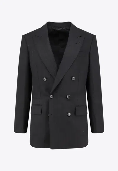 TOM FORD DOUBLE-BREASTED WOOL BLAZER