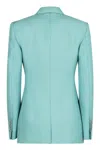 Tom Ford Double-breasted Wool Blazer In Blue