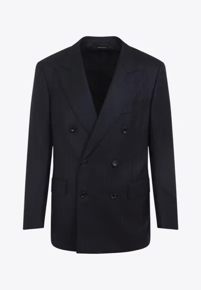 TOM FORD DOUBLE-BREASTED WOOL BLAZER