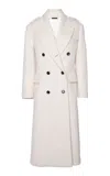 Tom Ford Double-breasted Wool-cashmere Coat In White