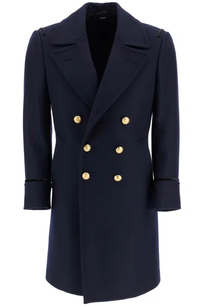 Tom Ford Military Coat In Blue