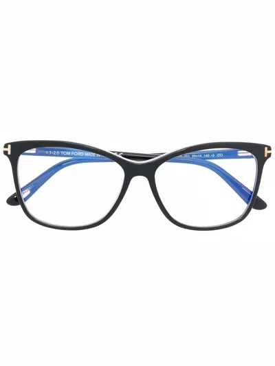 Tom Ford Cat-eye Frame Glasses In 黑色