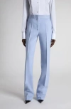 Tom Ford Double Face Light Wool Blend Trousers In Blue