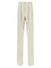 Tom Ford Pleated Front Straight Leg Trousers With Pockets In Neutral