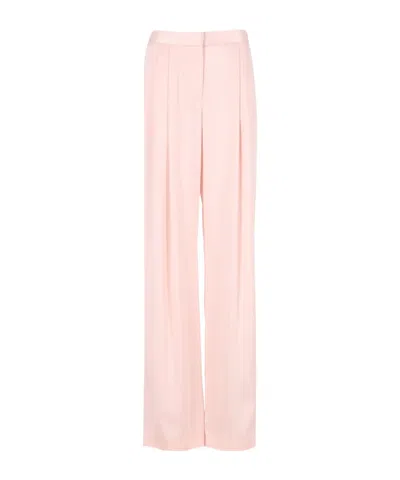Tom Ford Double Pleat Satin Pants In Pink