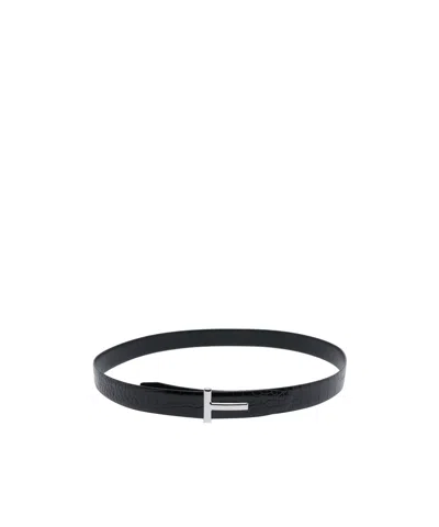 Tom Ford Double-sided Belt In Black