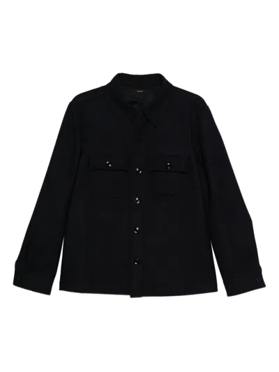 TOM FORD TOM FORD DOUBLE SPLITTABLE LIGHT WOOL CHEST POCKET OUTERSHIRT