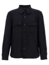 Tom Ford 'double Splittable Light Wool' Overshirt In Blue
