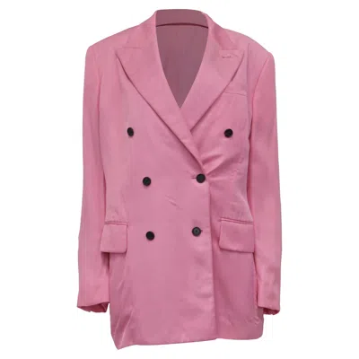 Tom Ford Double-breasted Blazer In Pink Viscose