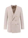 Tom Ford Double-breasted Buttoned Blazer In Pink