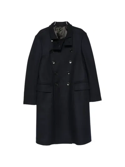 Tom Ford Double-breasted Buttoned Coat In Blue