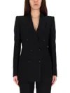 Tom Ford Double-breasted Tailored Jacket Size 40 In Black