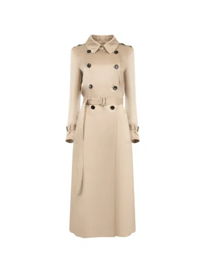 Tom Ford Double-breasted Trench Coat In Neutral