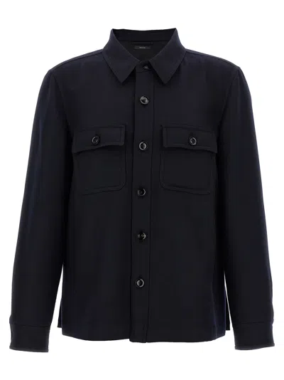 Tom Ford Double-sided Wool And Silk Overshirt In Black