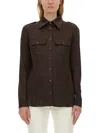 Tom Ford Jersey Shirt In Brown