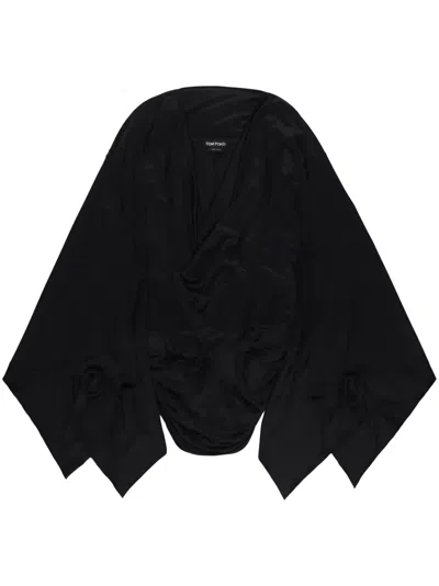 Tom Ford Drapierte Bluse In Black