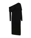 Tom Ford One-shoulder Cashmere And Silk-blend Midi Dress In Black