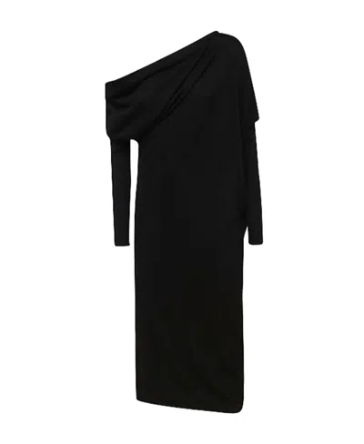 Tom Ford Draped Bardot Dress In Black