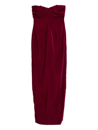 Tom Ford Draped-detail Dress In Burgundy