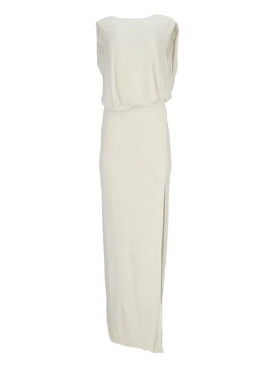 Tom Ford Draped Maxi Dress In White