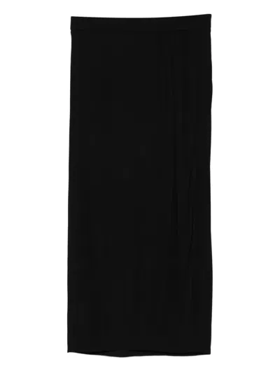 Tom Ford Draped Midi Skirt In Black