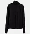 Tom Ford Washed Silk Georgette Long Sleeves Blouse Clothing In Black