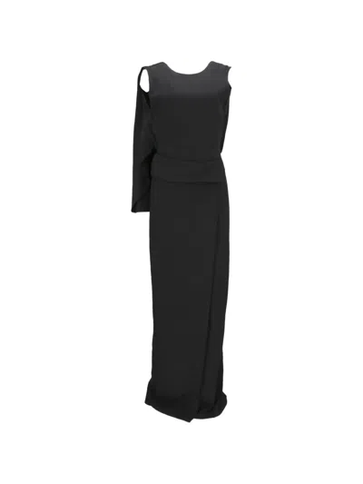 Tom Ford Draped-panel Maxi Dress In Black