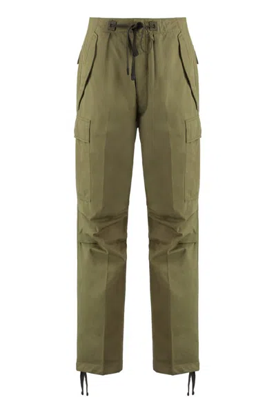 Tom Ford Drawstring Cargo Trousers In Green