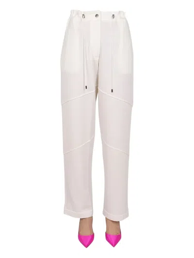 Tom Ford Drawstring Panelled Trousers In White