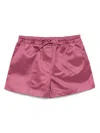 Tom Ford Shiny Rayon Satin Pj Shorts In Pink