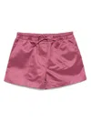 Tom Ford Shiny Rayon Satin Pj Shorts In Pink & Purple