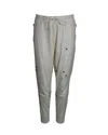 Tom Ford Drawstring Track Pants In White Leather In White