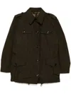 Tom Ford Drawstring Waist Military Jacket In Green