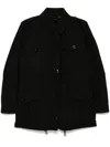 Tom Ford Drawstring Waist Military Jacket In Schwarz
