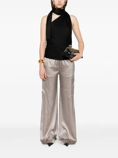 TOM FORD DRAWSTRING-WAIST TROUSERS - WOMEN'S - SILK/LAMBSKIN/ELASTANE