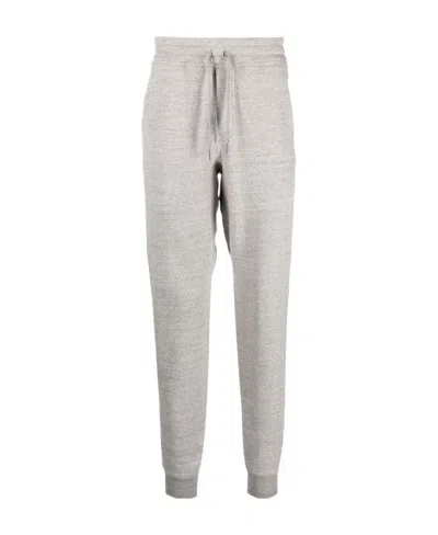 Tom Ford Drawstring-waist Cotton Track Pants In Gray