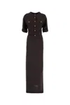 Tom Ford Whitney Chain Stripe Belted Satin Shirtdress In Brown